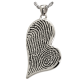 B&B Teardrop Heart Double-Print Fingerprint Jewelry -  - DP-504/3746