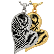 B&B Teardrop Heart Full-coverage Fingerprint Jewelry