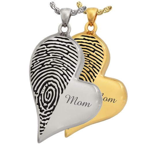 B&B Teardrop Heart Halfprint with Name Jewelry -  - HPN-504/3746
