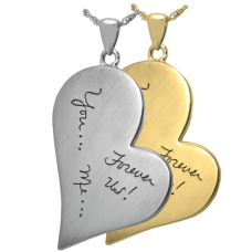 B&B Teardrop Heart Personalized Jewelry  front Drawing Handwriting