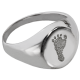 Baby Footprint Elegant Round Ring -  - 2186 footprint