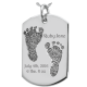 Baby Handprint on Dog Tag Keepsake -  - hand-507/3172/3506/2291