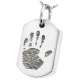 Baby Handprint on Dog Tag Keepsake -  - hand-507/3172/3506/2291