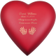 Baby Urn: Brass Heart Scarlet- Actual Hands or Feet Prints Option -  - 9003 heart hands/feet