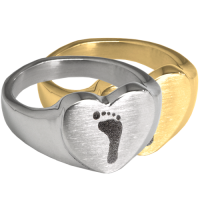 Bold Heart Footprint Ring