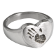Bold Heart Handprint Ring -  - 2042/B-Handprint
