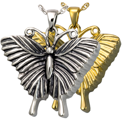 Cremation Jewelry: Antique Butterfly Pendant -  - 3310