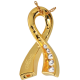Cremation Jewelry: Arched Memorial Ribbon Pendant -  - 3317