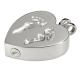Cremation Jewelry: Baby Feet Heart Pendant -  - 3174
