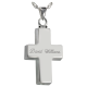 Cremation Jewelry: Black Inlay Cross Pendant -  - 3008