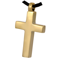 Cremation Jewelry: Brass Cross Pendant