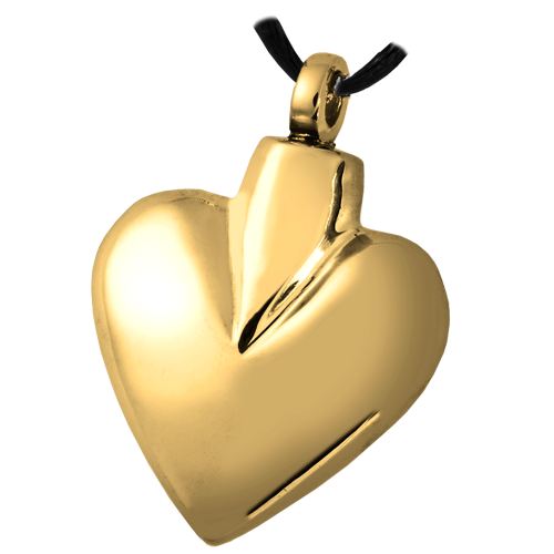Cremation Jewelry Brass Modern Heart Pendant -  - MG-8606b