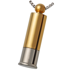 Cremation Jewelry: Brass Shotgun Shell Pendant