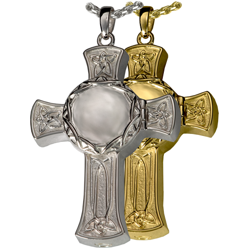 Cremation Jewelry: Celtic Cross Photo Pendant -  - 3308