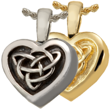 Cremation Jewelry: Celtic Heart Pendant