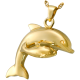 Cremation Jewelry: Dolphin and Baby Pendant -  - 3163