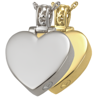 Cremation Jewelry: Filigree Bail Heart Pendant