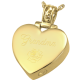 Cremation Jewelry: Filigree Bail Heart Pendant -  - 3149