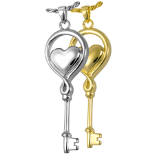 Cremation Jewelry: Key to My Heart Pendant