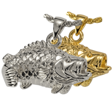 Cremation Jewelry: Large Mouth Bass Pendant