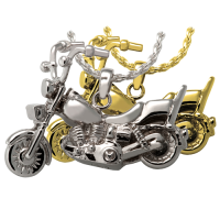 Cremation Jewelry: Motorcycle Pendant