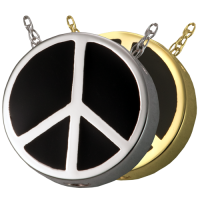 Cremation Jewelry: Peace Sign Pendant