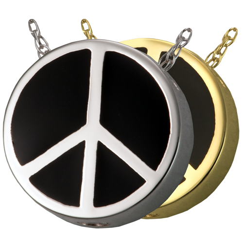 Cremation Jewelry: Peace Sign Pendant -  - 3115