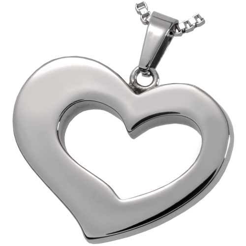 Cremation Jewelry Premium Stainless Steel Affectionate Heart Pendant -  - MG-6802
