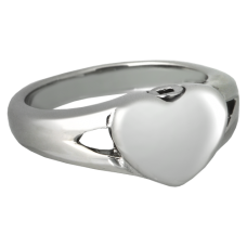 Cremation Jewelry: Premium Stainless Steel Simple Heart Ring