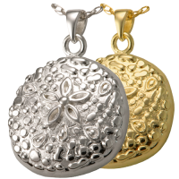 Cremation Jewelry: Sand Dollar Pendant