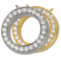Cremation Jewelry: Slide Stones Circle Pendant