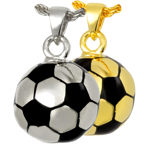 Cremation Jewelry: Soccer Ball Pendant -  - 3086