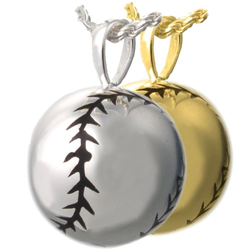 Cremation Jewelry: Softball Pendant -  - 3040