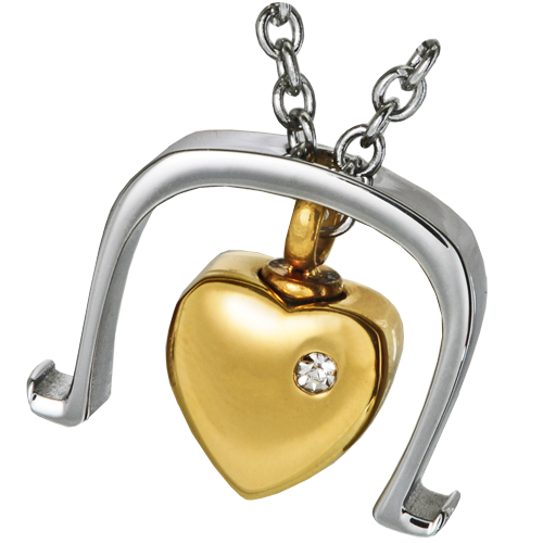 Cremation Jewelry Stainless Steel Bold Heart Pendant -  - 6125