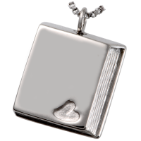 Cremation Jewelry Stainless Steel Book of Love Pendant