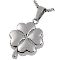 Cremation Jewelry Stainless Steel Hearts of Clover Pendant