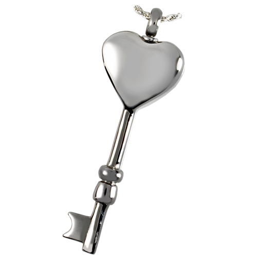 Cremation Jewelry Stainless Steel Key to My Heart II Pendant -  - 6124