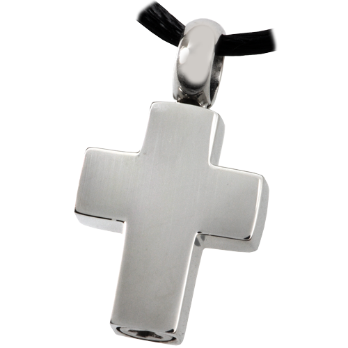 Cremation Jewelry Stainless Steel Remembrance Cross Pendant -  - MG-SSP001