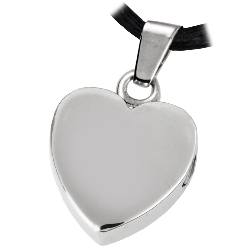 Cremation Jewelry Stainless Steel Remembrance Heart Pendant -  - SSP016