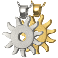 Cremation Jewelry: Sun Halo Pendant