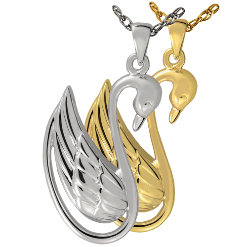Cremation Jewelry: Swan Pendant -  - 3841