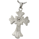 Cremation Jewelry: Tattoo Cross Pendant -  - 3346