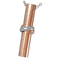 Cremation Jewelry: Together Forever Copper Titanium Cylinder Pendant