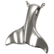Cremation Jewelry: Whale Tail Pendant -  - 3148