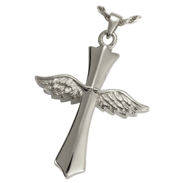 Cremation/Memorial Jewelry : Cremation Jewelry: Winged Cross ...