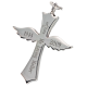 Cremation Jewelry: Winged Cross Pendant -  - 3060
