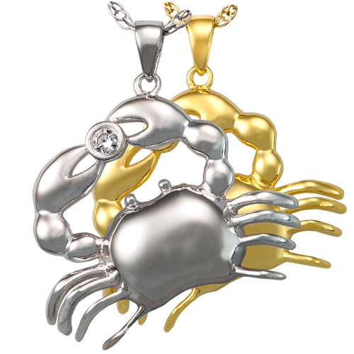 Cremation Jewelry: Zodiac Crab Pendant -  - 3077