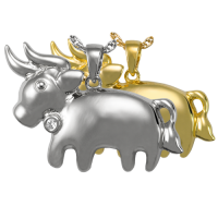 Cremation Jewelry: Zodiac Taurus Pendant