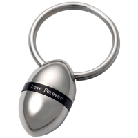 Cremation Keychain: Two-Tone Love Forever Oval