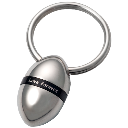 Cremation Keychain: Two-Tone Love Forever Oval -  - 6187